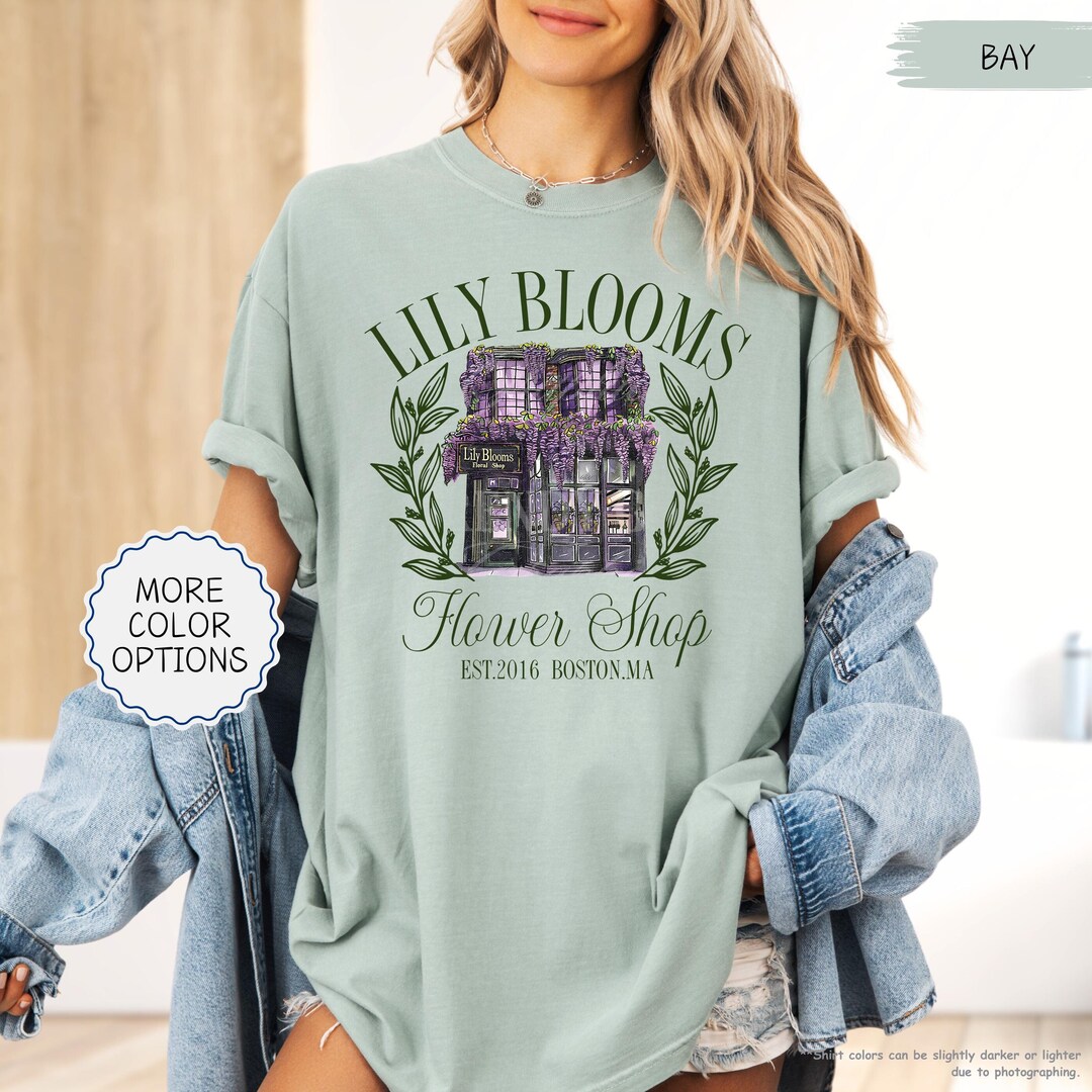 Comfort Colors® Lily Blooms Flower Shop Shirt, Lily Bloom Shirt,bookish ...