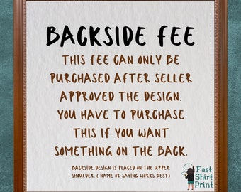 BACKSIDE DESIGN FEE
