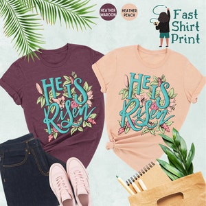 He Is Risen Shirt, Easter Gifts, Religious Easter Shirt, Bible Verse Easter Tee, Religious Gift, Cute Easter Tee, Easter Gift, Christian Tee zdjęcie 4