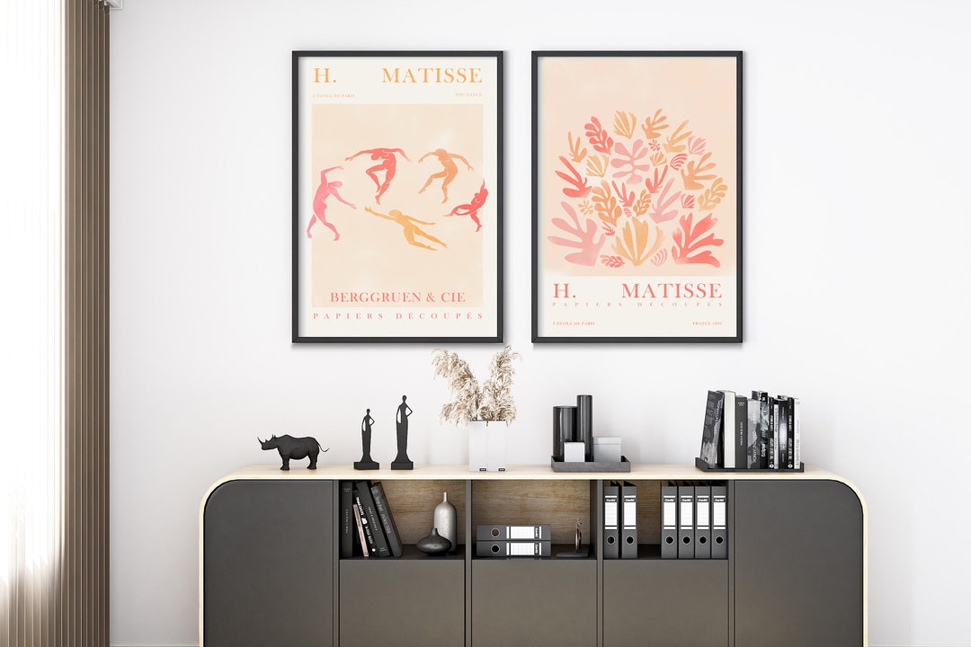 Pink Matisse Gallery Wall Art Set, Watercolor Matisse, Flower Market ...