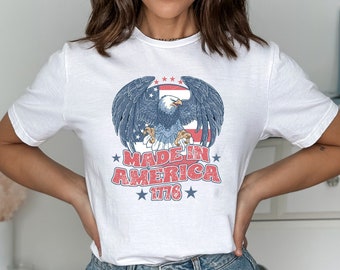 Made In America Eagle 1776 Shirt, American Eagle Shirt, America Shirt, Independence Day Shirt, Freedom Shirt, 4th of July Gift