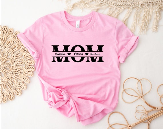 Personalized Mom Shirt, Custom Mom Shirt With Kids Names, Mom Shirt, Mothers Day Shirt, Gift for Mom, Custom Gift for Mom, Birthday Gift Mom