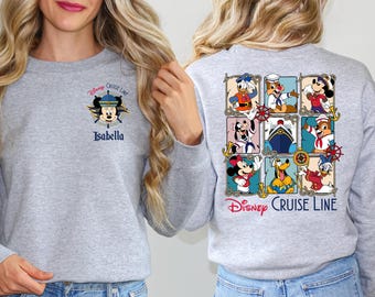 Custom Disney Cruise Line Sweatshirt or Hoodie, Disney Minnie Mouse Sweatshirt, Family Cruise Trip Hoodies, Disney Matching Sweatshirt