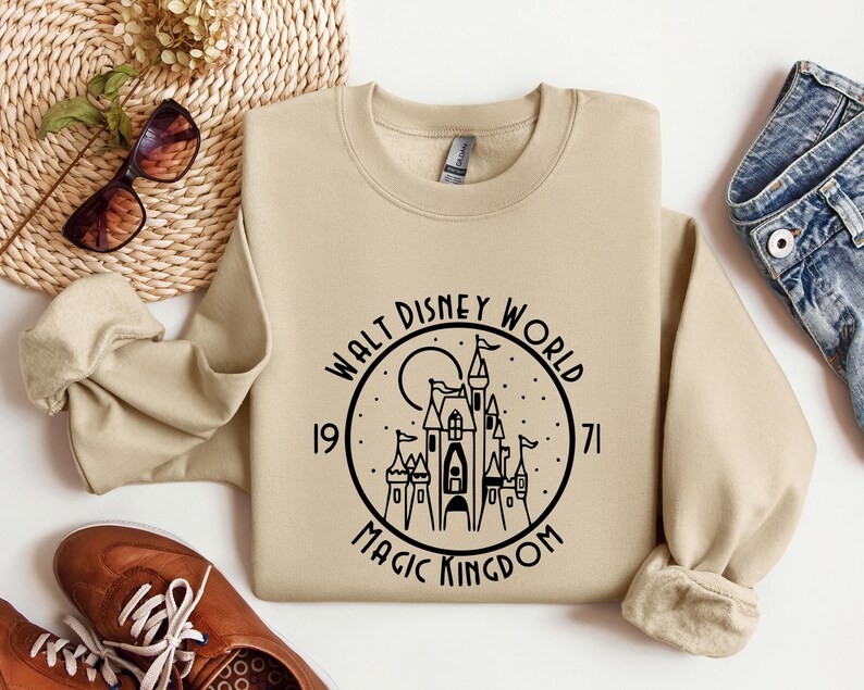 Walt Disney World Castle 1971 Sweatshirt, Magical Kingdom Sweatshirt or Hoodie