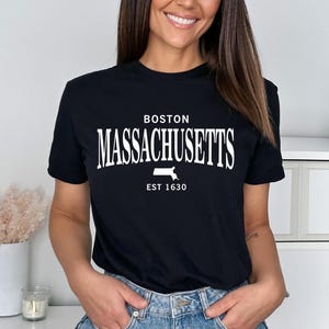 Custom Massachusetts State Map Shirt, Boston Map Shirt, Massachusetts Home State Souvenir Shirt, Cambridge Travel Shirt, Custom Gift Shirt