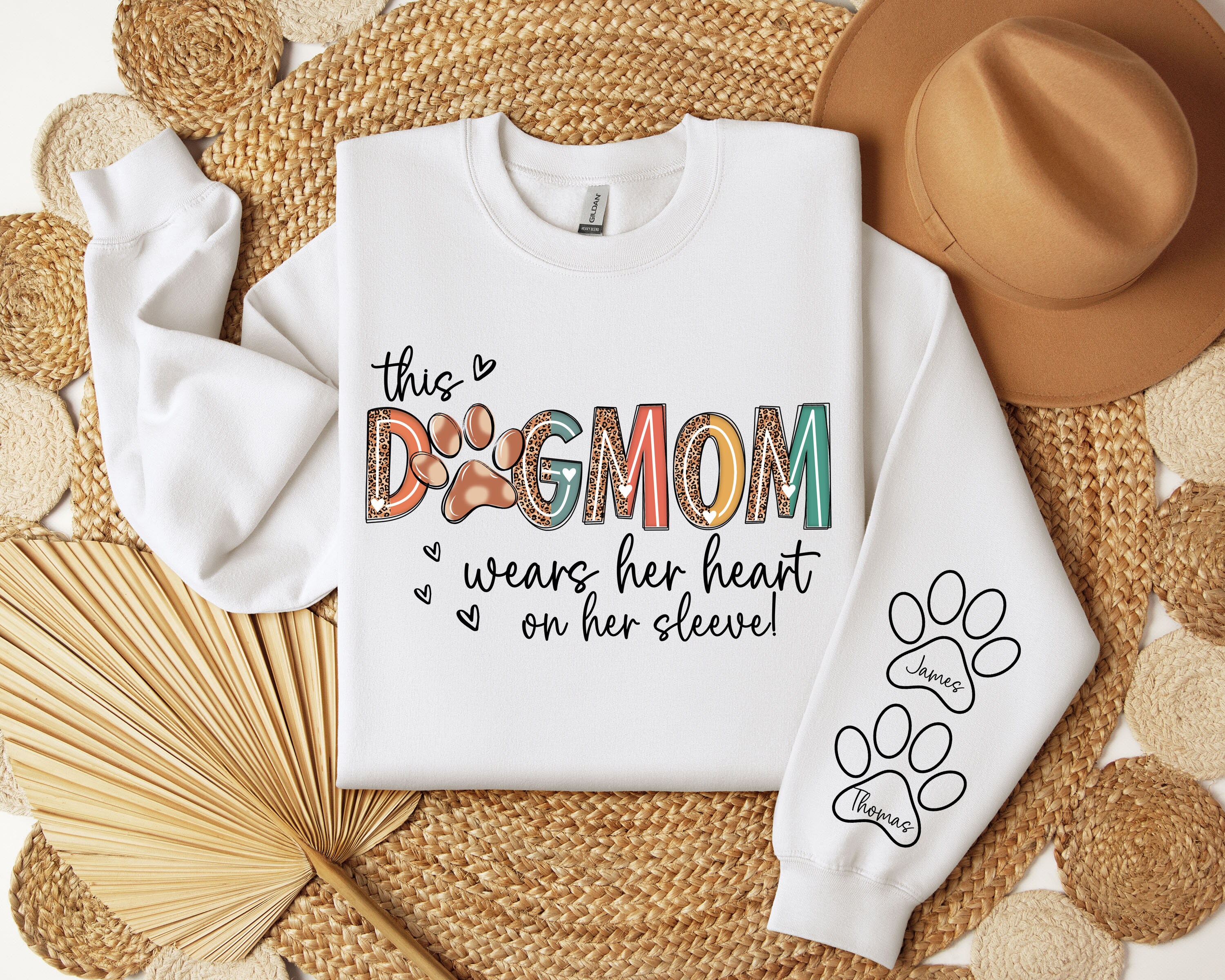 Leopard Dog Mom - Personalized Custom 3/4 Sleeve Dress main image 0