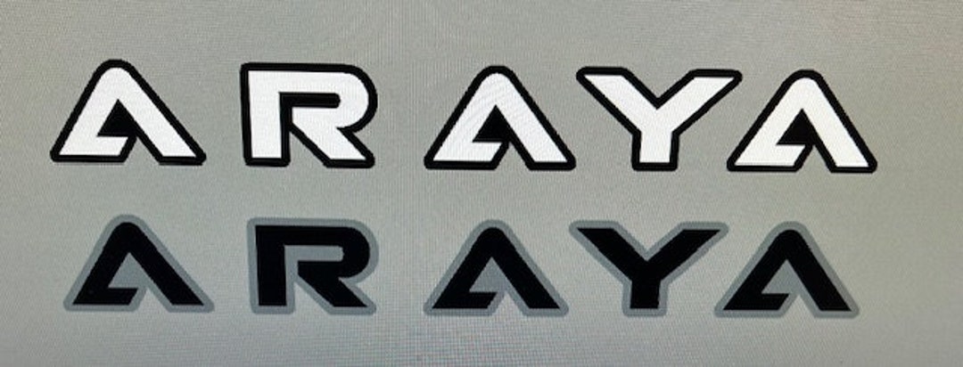 ARAYA - LETTERS - Custom - Rim Decals - Etsy