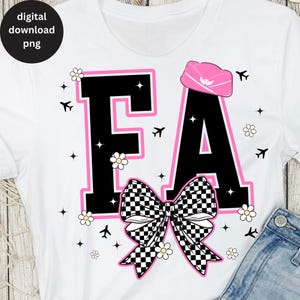 FA Bow Png, Comissário De Bordo Retro Png, Retro FA Life Png, Camisa FA Png, Design De Sublimação De Aeromoça, Download Digital De Tripulação De Cabine