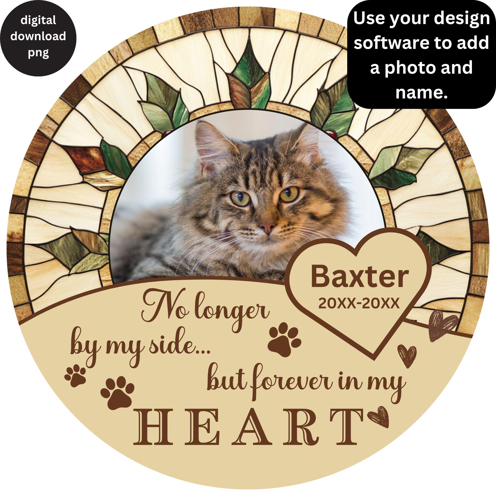 DIY Personalized Pet Memorial Photo Ornament PNG, Personalized Name ...