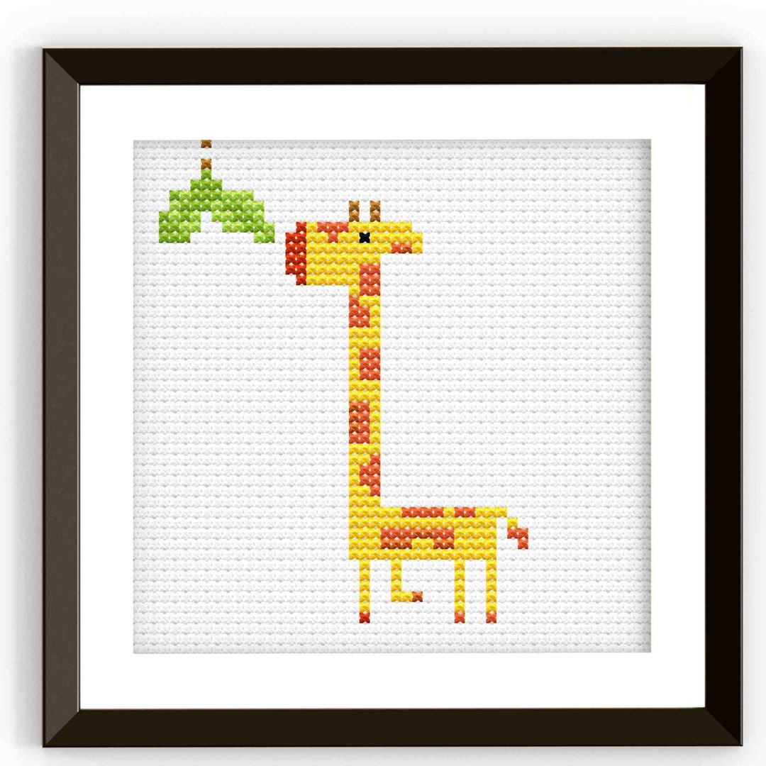 Cute Giraffe Easy Cross Stitch Pattern Pdf, Crossstitch Pattern Pdf ...
