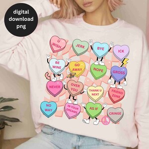 Conversatieharten Anti Valentine PNG, Retro Valentine Png, Candy Heart, Anti Valentine png, Conversatieharten png, Valentines Designs