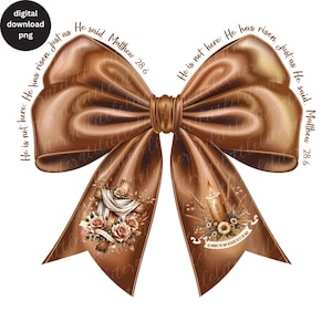 Jesus Coquette Bow PNG, Jesus Easter Coquette PNG, Ele ressuscitou Sublimação PNG, Coquette Versículo da Bíblia Jesus png Download digital, Texto png