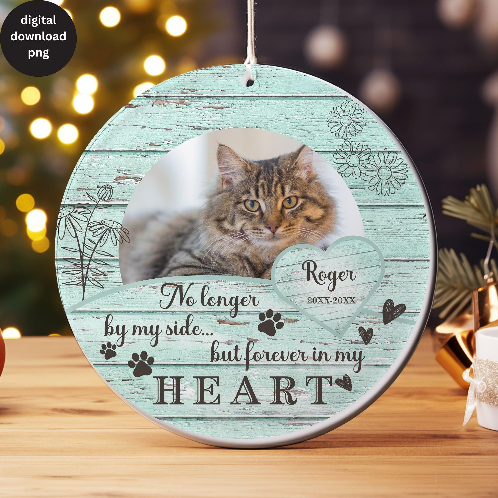 DIY Personalized Pet Memorial Photo Ornament PNG, Personalized Name ...