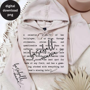 Definizione divertente di Baseball Mama Testo PNG, Idea regalo per Baseball Mama in due parti Design a sublimazione, Download digitale minimalista per la festa della mamma