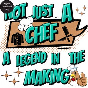 Diseño de sublimación PNG de chef divertido, chef cocinando PNG, regalo de graduación de chef para sublimar, descarga digital divertida para cumpleaños de chef y Navidad