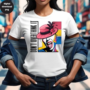 Urban Streetwear Grafiken PNG, Überdenken Sublimationsdesign, Überdenken PNG, Angst Digitaler Download, Urban Street Wear PNG Mädchen Design