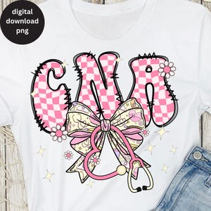 CNA Bow Png, Retro Certified Nursing Assistant Png, Retro CNA Life Png, CNA Shirt Png, Cna Education, Nursing Assistant Sublimation Design