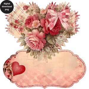 Corazón de San Valentín coqueto personalizado DIY PNG Corazón de San Valentín personalizable PNG Diseño de sublimación vintage para el día de San Valentín Acento brillante en oro rosa