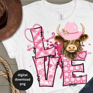 Hooglandkoe Valentijn png, vaars Valentijn png, liefdeskoe Valentijnsdag png, Valentijnsdag western land png, cowgirl westernkoe png
