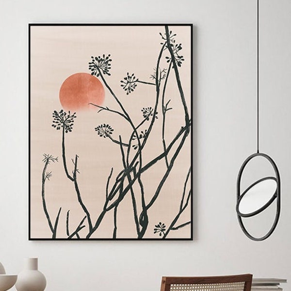 Nordic Scandinavian Style Wall Decoration Poster, Minimalist Japandi Art Print