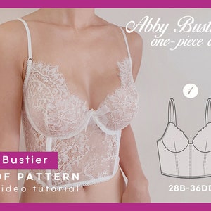 Abby Bustier One-Piece Cup Instant Digital Download PDF Sewing Pattern image 1