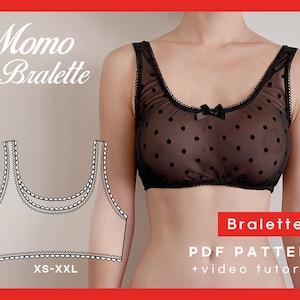 Momo Bralette- Instant Digital Download PDF Sewing Pattern