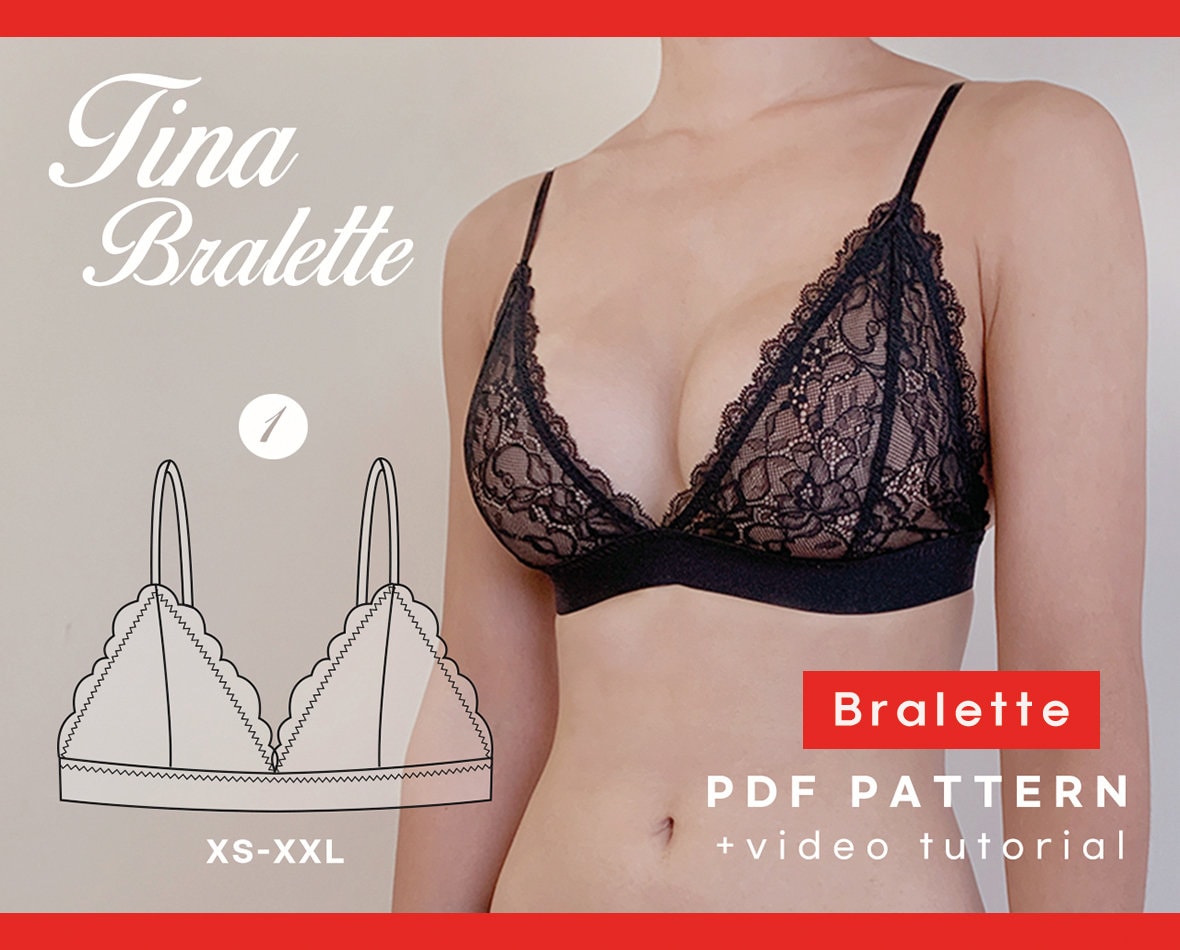 Buy INIBUD Bralette for Women Triangle Cups Removable Padded