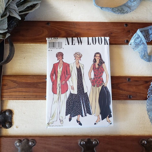 Vintage New Look Sewing Pattern 6148 Uncut Unused 6 Sizes in One Multiple Looks Jacket Top Trousers Skirt Instructions Included
