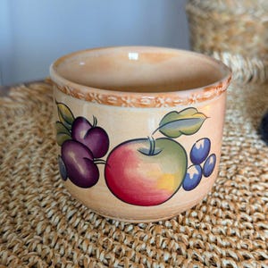 Vintage-Keramikschale mit Fruchtmotiv – Englische Keramik