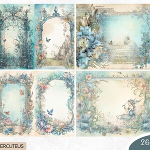 The Secret Garden Journal Pages Bundle, Printable Shabby Chic, Shabby Chic Digital Paper, Shabby Chic Junk Journal, Junk Journal Papers image 2