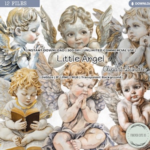 Little Angel Clipart, Vintage, Retro, Wings, Boy, Girl, Victorian, Engel, Engel, Himmel, PNG, Junk Journal Paper Crafts Scrapbooking