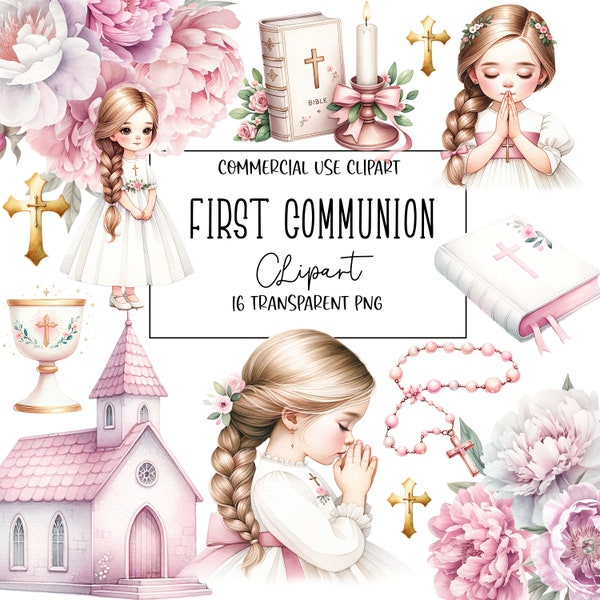 First Communion, Christian, Communion Clipart, PNG File, Transparent Background, Instant Digital Download