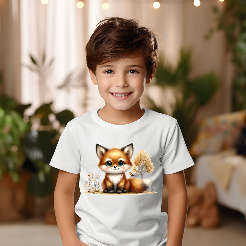 Cute Fox, Fox Clipart, Fox PNG, Clipart Bundle, Birthday Clipart, Cute Fox Png, Instant Digital Download zdjęcie 5