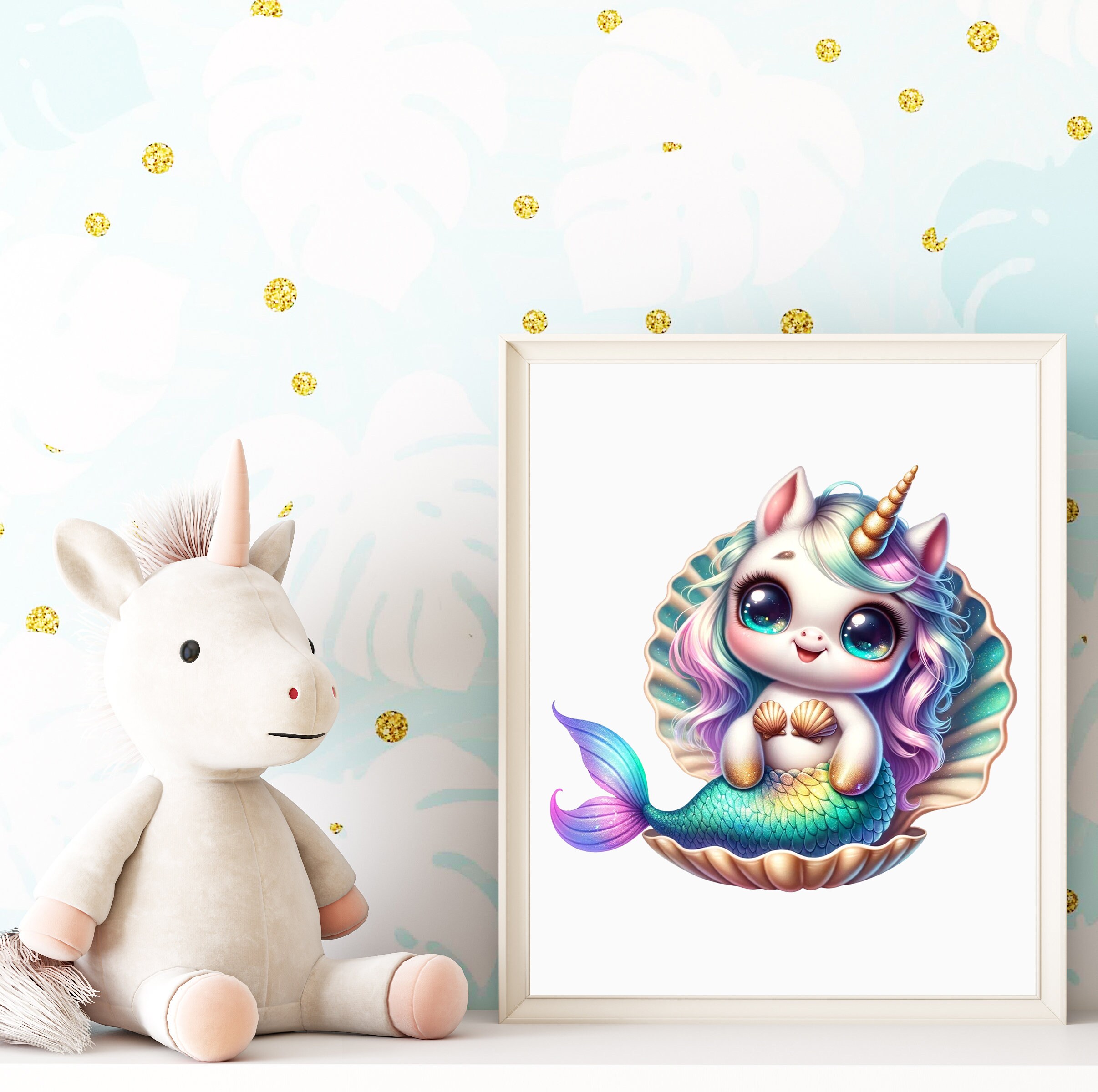 Mermaid Unicorn Clipart, Mermaid Clipart, Unicorn Clipart, Clipart ...