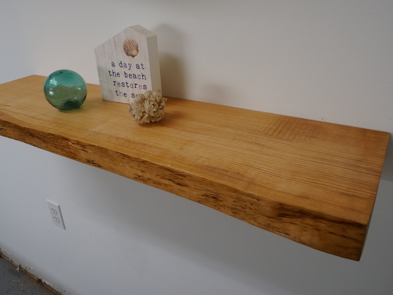 Live Edge Wood Shelf Farmhouse Modern Etsy