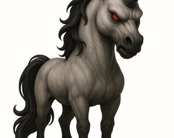 Boze eenhoorn donker eenhoornbeeldje | STL + GLB-bestanden | Gotisch mythisch wezen | Halloween-decor en fantasiebeeldhouwwerk