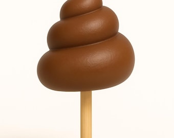Funny 3D Poop on a Stick – STL + GLB Files | Hilarious 3D Print Model | Kawaii Poop Popsicle Figurine