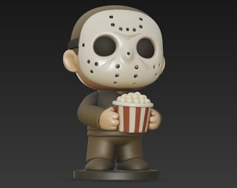 Cute Horror Masked Figure STL | Spooky Movie Style Figurine | 3D Printable Halloween Collectible