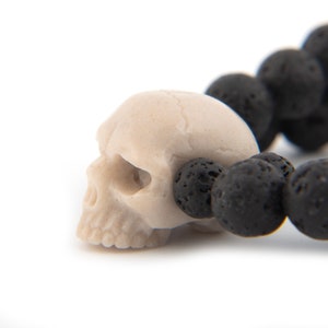 Bracelet with skull, biker bracelet, skull bracelet,  Rock bracelet, dead bracelet, men gift