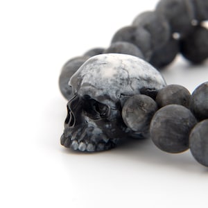 Bracelet with skull, biker bracelet, skull bracelet,  Rock bracelet, dead bracelet, skull gift