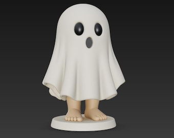 Cute Baby Ghost STL File | Adorable Halloween Figurine | 3D Printable Spooky Decor