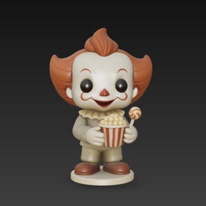 Cute Red-Haired Horror Clown STL | Halloween Figurine | 3D Printable Creepy Cute Collectible