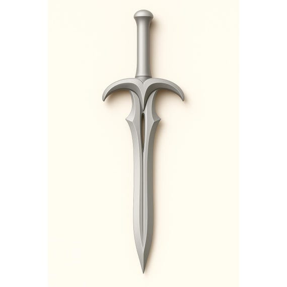 Elven Sword STL File – Fantasy Dagger 3D Printable Model, Elegant Fantasy Prop, Digital Download for Resin or FDM Printing