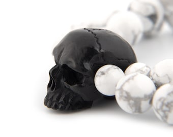 Bracelet with skull, biker bracelet, skull bracelet,  Rock bracelet, dead bracelet, skull gift