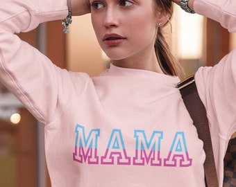 Gender Reveal Mama Sweatshirt: Minimalist Mom Gift
