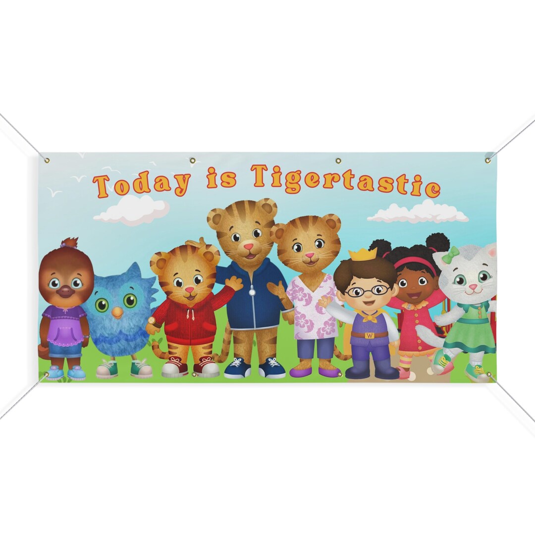 Daniel Tiger Party, Daniel Tiger Banner, Boy Birthday Banner, Toddler ...