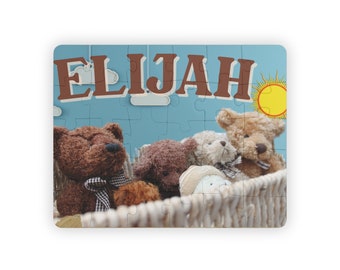 Custom Photo Puzzle: Baby Bear Gift, Kids Learning Activity (30 Piece)