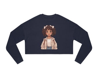 Kawaii Girl Crop Top: Anime Eclectic Sweater