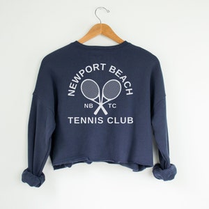 Tennis Sweatshirt, Women's Tennis Sweatshirt, Newport Beach Sweatshirt, Mother's Day Gift, Gift for Tennis Player
