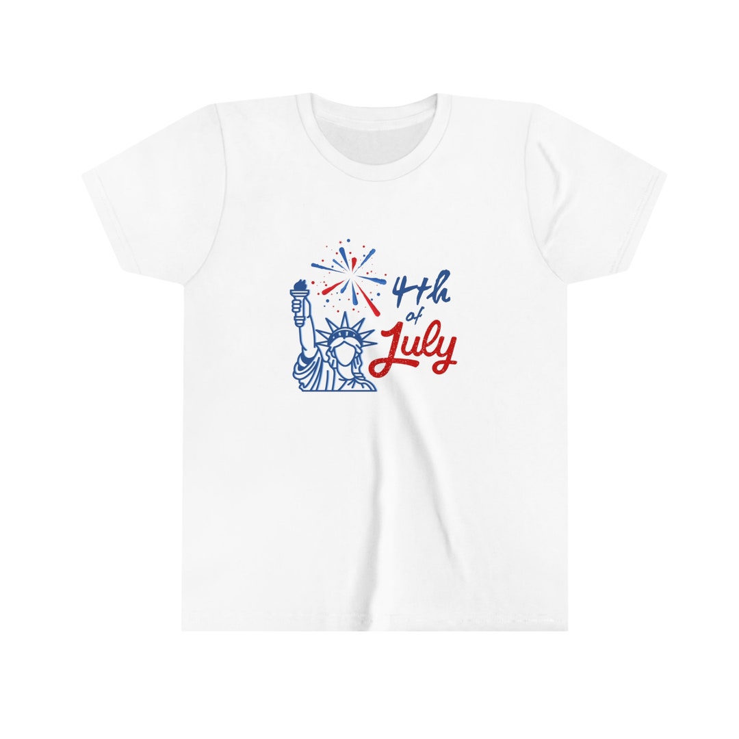 4th of July Statue of Liberty Youth Short Sleeve Tee - Etsy